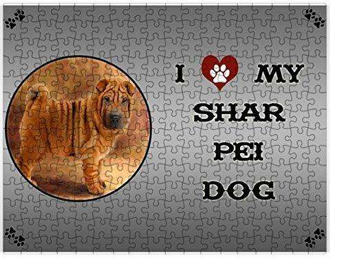 I love My Shar Pei Dog Puzzle with Photo Tin D227