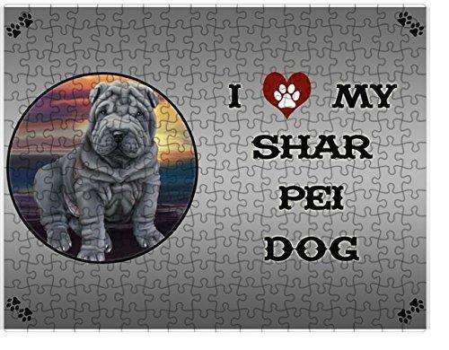 I love My Shar Pei Dog Puzzle with Photo Tin D228