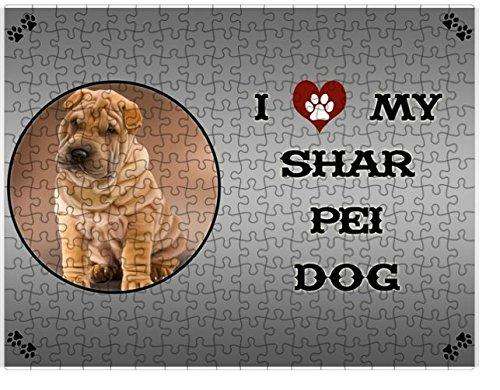 I love My Shar Pei Dog Puzzle with Photo Tin D230