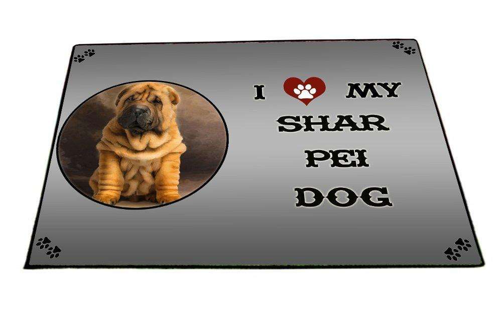 I love My Shar Pei Puppy Dog Indoor/Outdoor Floormat