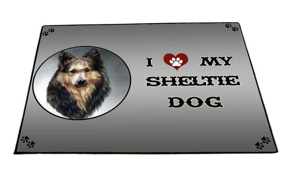 I love My Sheltie Dog Indoor/Outdoor Floormat