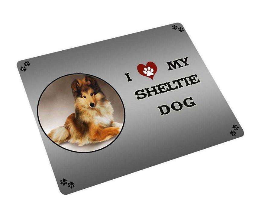 I love My Sheltie Dog Large Refrigerator / Dishwasher Magnet D222