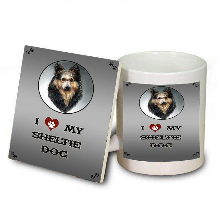 I love My Sheltie Dog Mug and Coaster Set