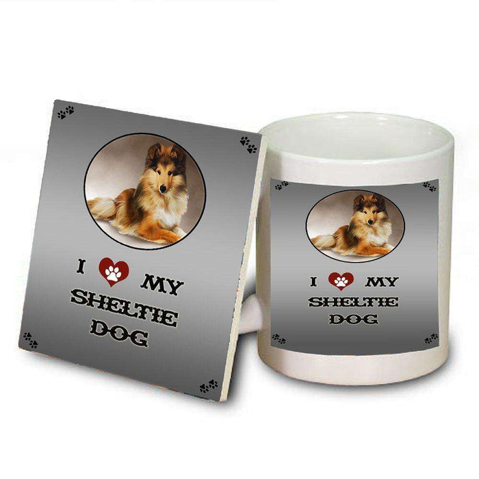 I love My Sheltie Dog Mug and Coaster Set