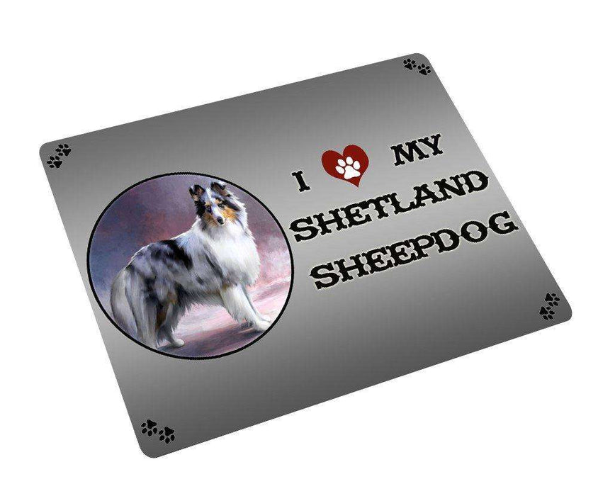 I love My Shetland Sheepdog Art Portrait Print Woven Throw Sherpa Plush Fleece Blanket D224