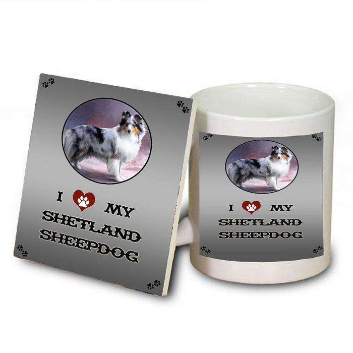 I love My Shetland Sheepdog Mug and Coaster Set