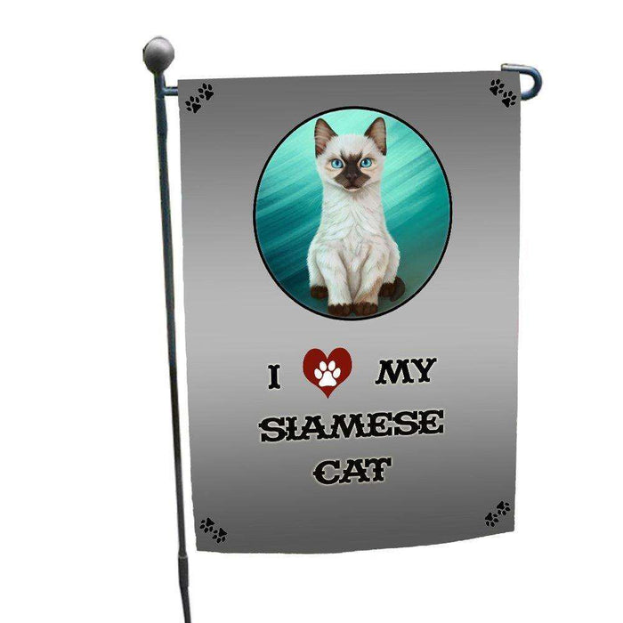 I love My Siamese Kitten Cat Garden Flag