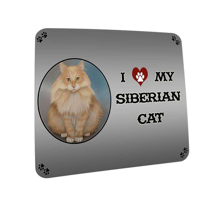 I love My Siberian Cat Coasters Set of 4