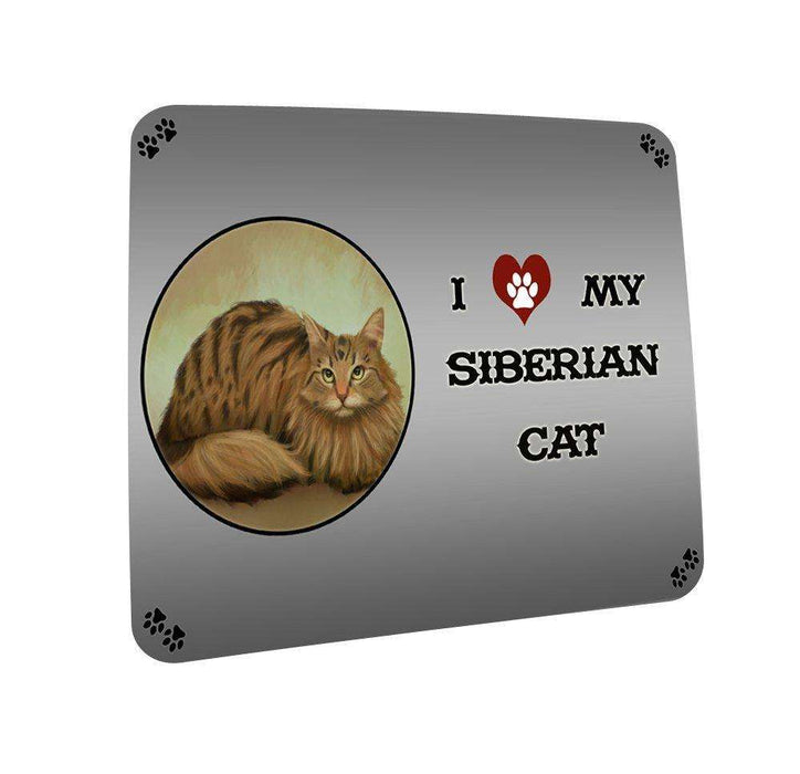 I love My Siberian Cat Coasters Set of 4