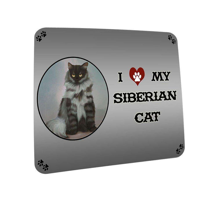 I love My Siberian Cat Coasters Set of 4