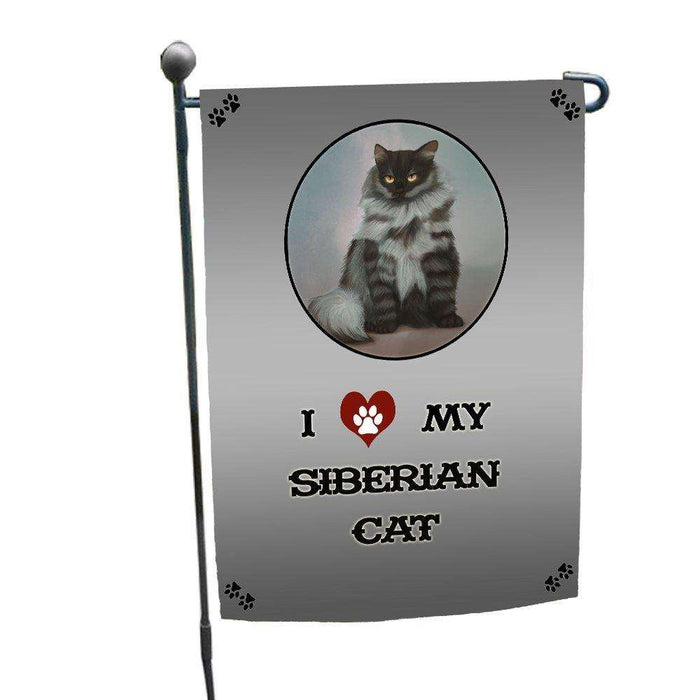 I love My Siberian Cat Garden Flag