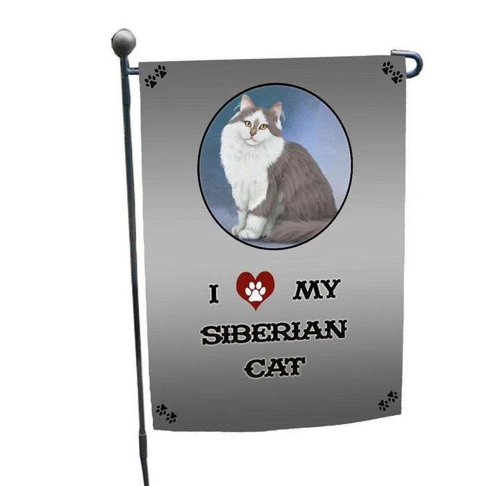 I love My Siberian Cat Garden Flag