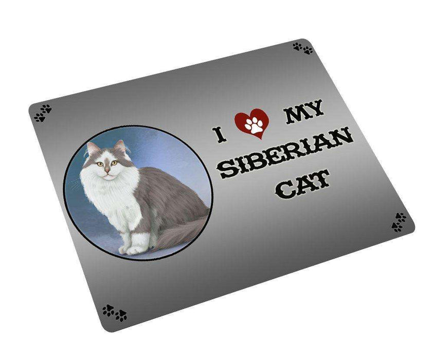 I love My Siberian Cat Large Refrigerator / Dishwasher Magnet D227