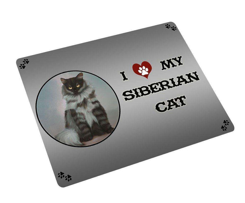 I love My Siberian Cat Large Refrigerator / Dishwasher Magnet D228