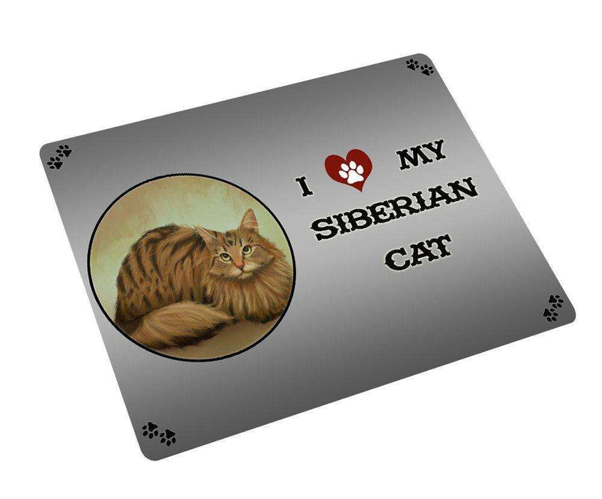 I love My Siberian Cat Large Refrigerator / Dishwasher Magnet D229