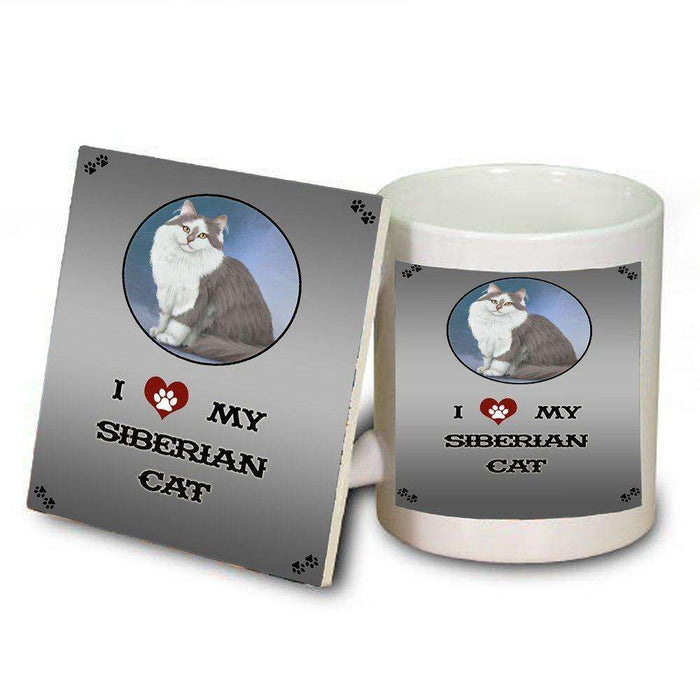 I love My Siberian Cat Mug and Coaster Set