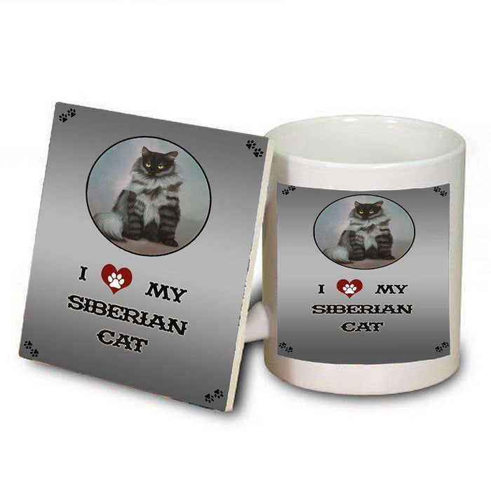 I love My Siberian Cat Mug and Coaster Set