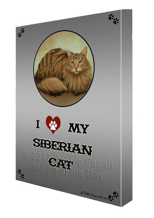 I love My Siberian Cat Wall Art Canvas CV132