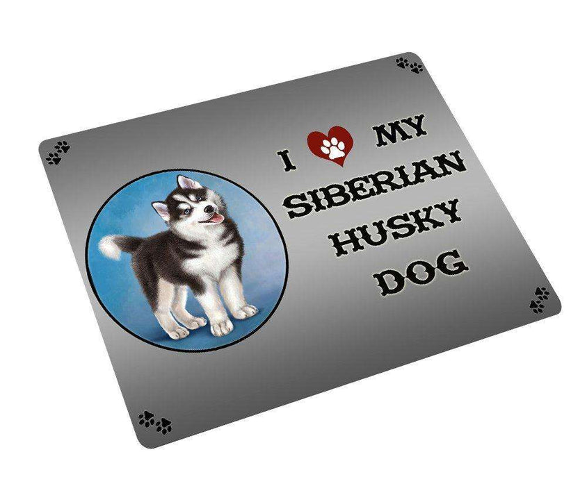 I love My Siberian Husky Dog Art Portrait Print Woven Throw Sherpa Plush Fleece Blanket D235