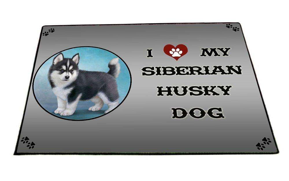 I love My Siberian Husky Dog Indoor/Outdoor Floormat