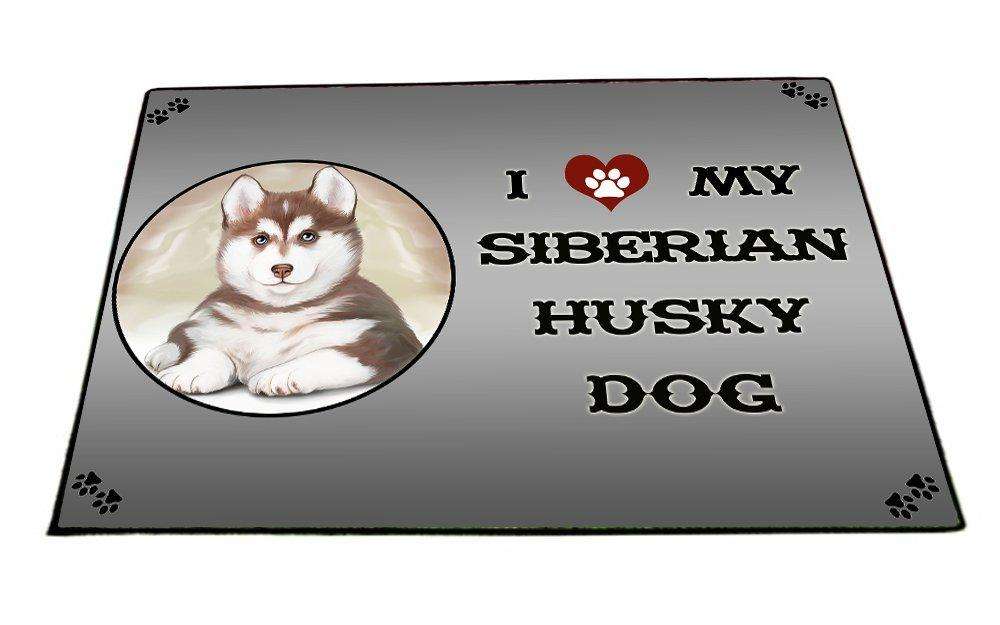 I love My Siberian Husky Dog Indoor/Outdoor Floormat