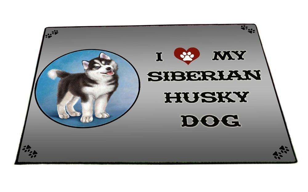 I love My Siberian Husky Dog Indoor/Outdoor Floormat