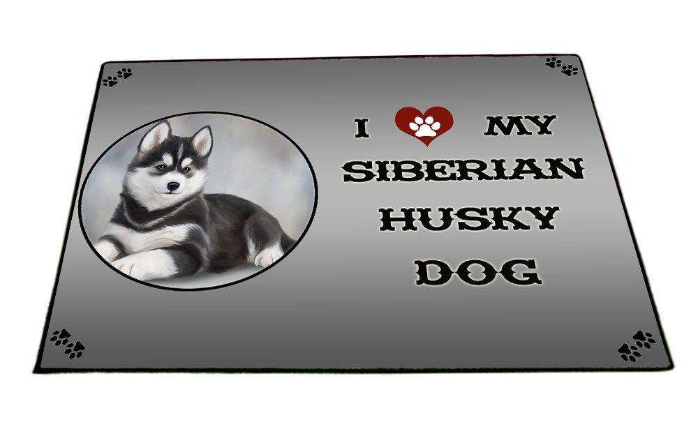 I love My Siberian Husky Dog Indoor/Outdoor Floormat