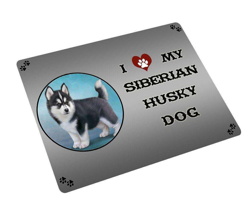 I love My Siberian Husky Dog Large Refrigerator / Dishwasher Magnet D233