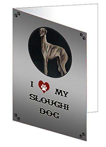 I love My Sloughi Dog Handmade Artwork Assorted Pets Greeting Cards and Note Cards with Envelopes for All Occasions and Holiday Seasons