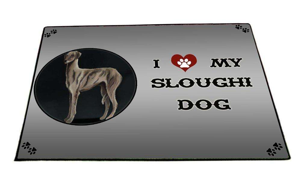 I love My Sloughi Dog Indoor/Outdoor Floormat