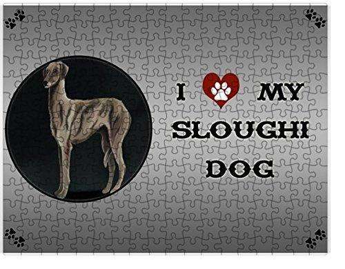I love My Sloughi Dog Puzzle with Photo Tin D250