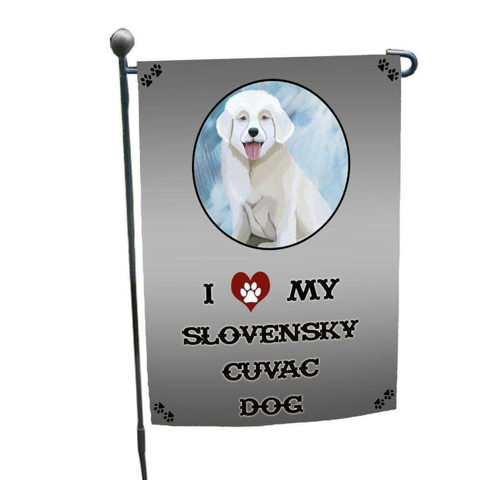 I Love My Slovensky Cuvac Dog Garden Flag