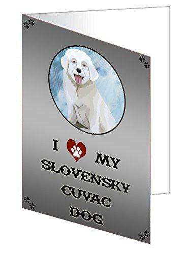 I Love My Slovensky Cuvac Dog Handmade Artwork Assorted Pets Greeting Cards and Note Cards with Envelopes for All Occasions and Holiday Seasons
