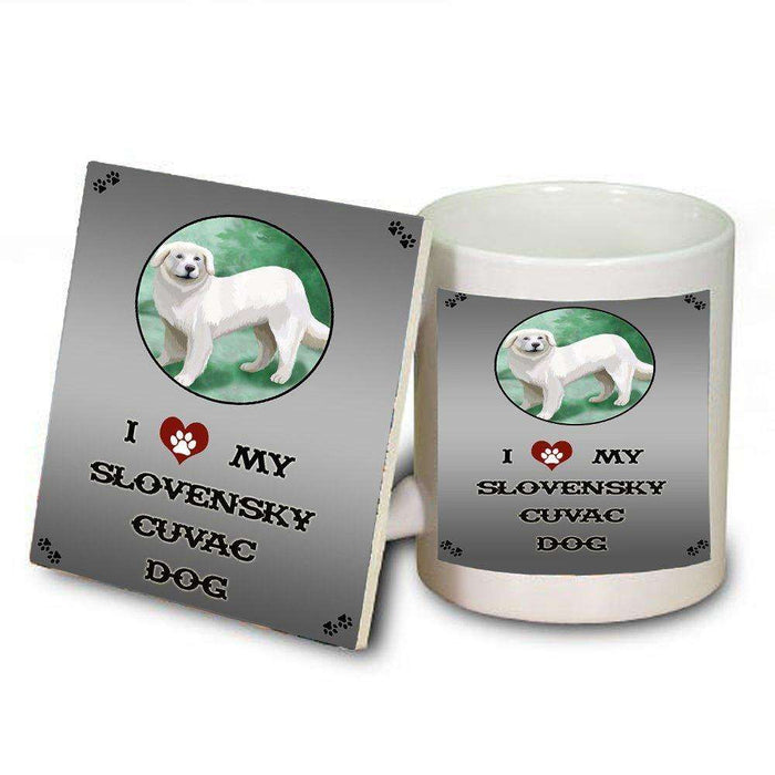 I love My Slovensky Cuvac Dog Mug and Coaster Set