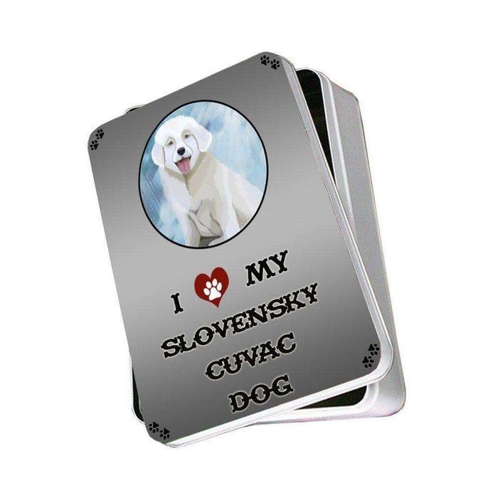 I Love My Slovensky Cuvac Dog Photo Storage Tin