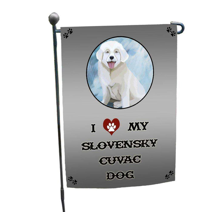 I love My Slovensky Cuvac Puppy Dog Garden Flag