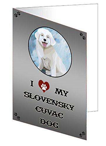 I love My Slovensky Cuvac Puppy Dog Handmade Artwork Assorted Pets Greeting Cards and Note Cards with Envelopes for All Occasions and Holiday Seasons