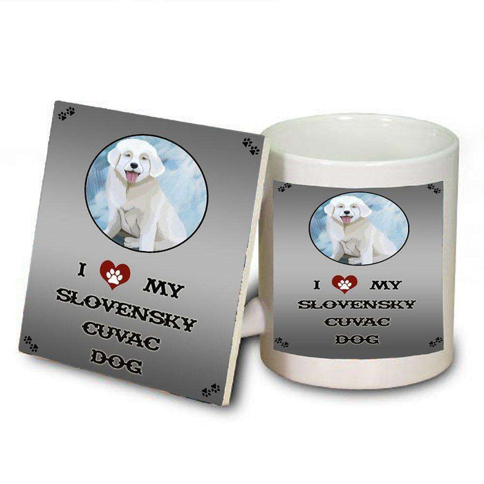 I love My Slovensky Cuvac Puppy Dog Mug and Coaster Set