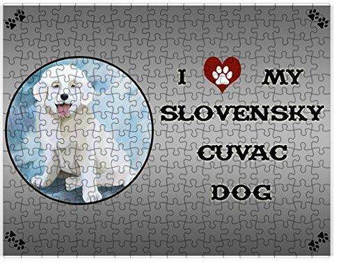 I love My Slovensky Cuvac Puppy Dog Puzzle with Photo Tin D251