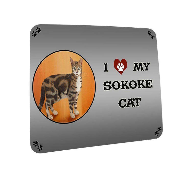 I love My Sokoke Cat Coasters Set of 4
