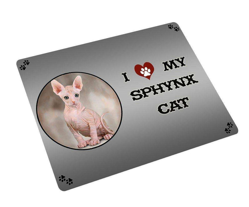 I love My Sphynx Cat Large Refrigerator / Dishwasher Magnet D240