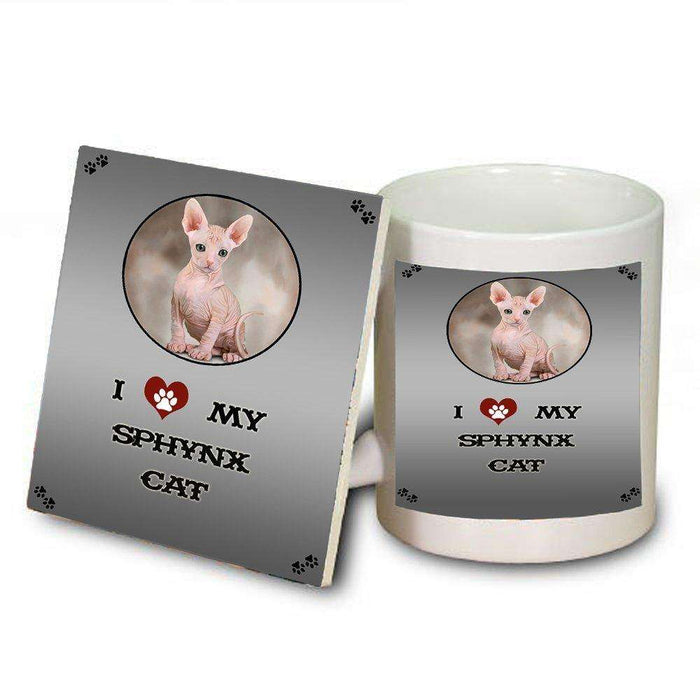 I love My Sphynx Cat Mug and Coaster Set