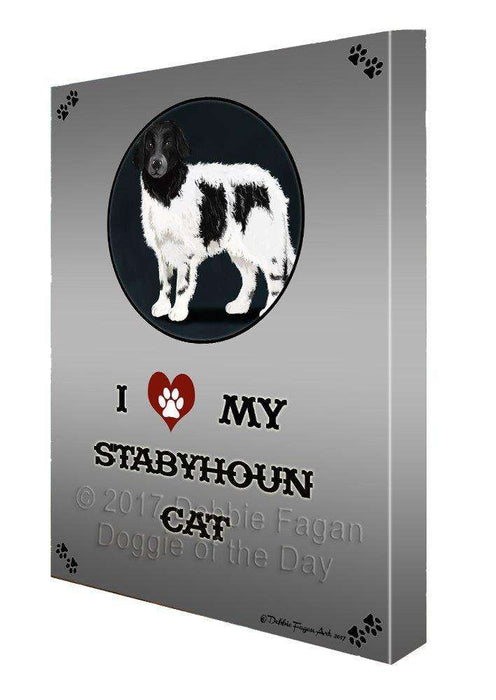 I love My Stabyhoun Cat Canvas Wall Art