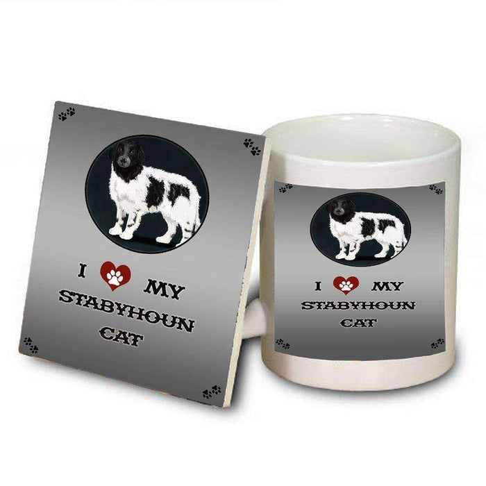 I love My Stabyhoun Cat Mug and Coaster Set