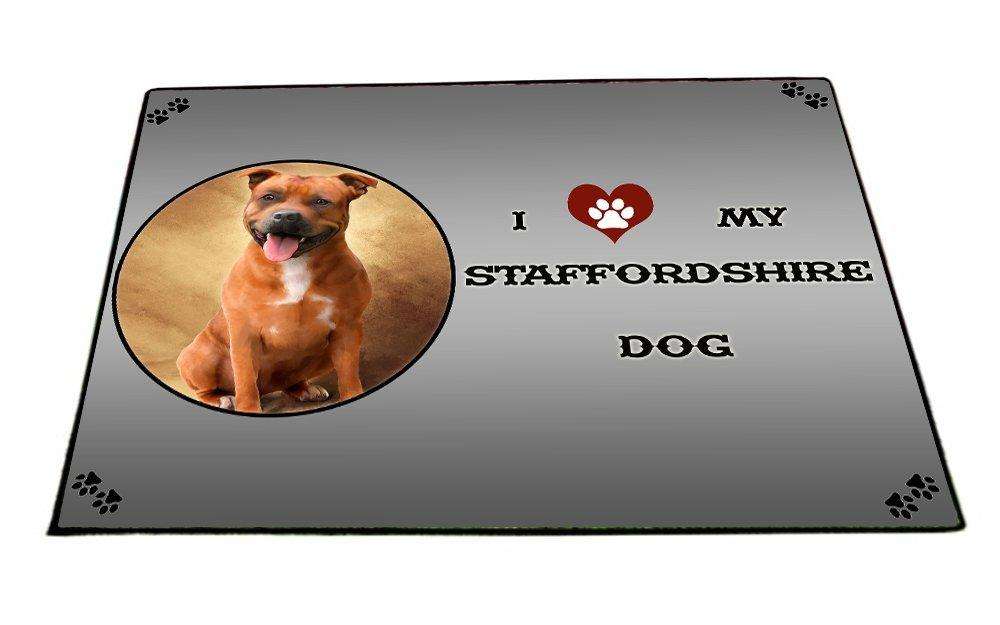 I love My Staffordshire Dog Indoor/Outdoor Floormat