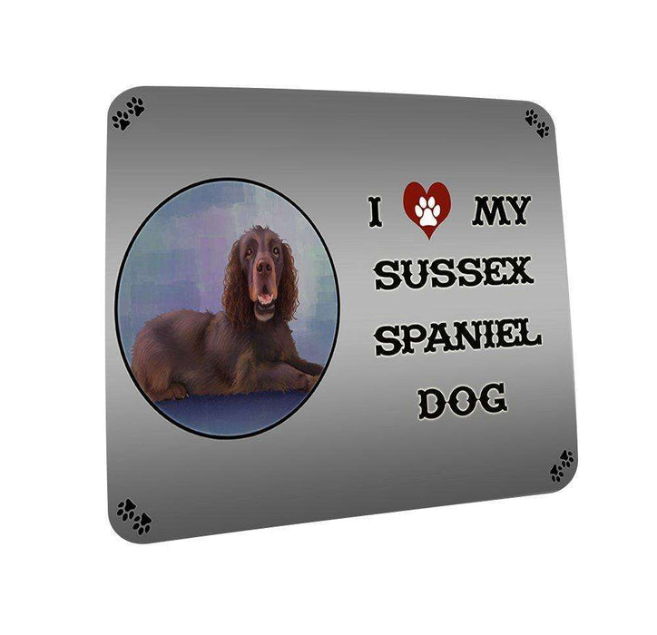 I love My Sussex Spaniel Dog Coasters Set of 4