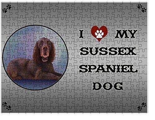 I love My Sussex Spaniel Dog Puzzle with Photo Tin D259