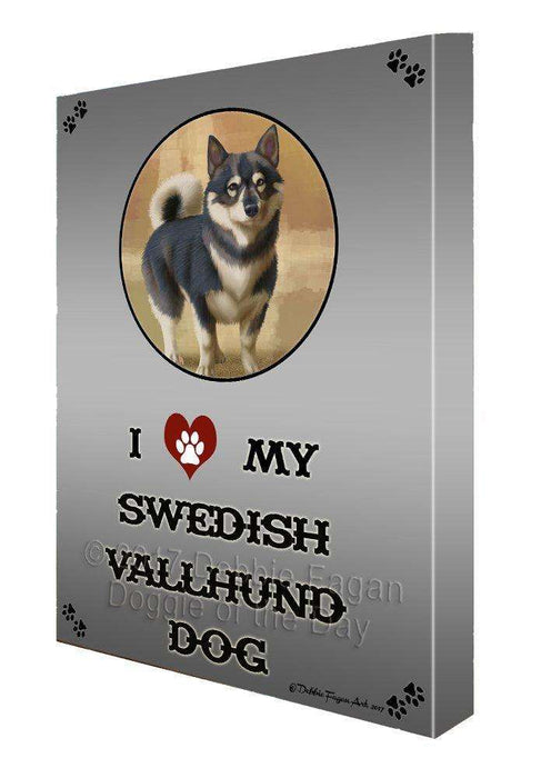 I love My Swedish Vallhund Dog Canvas Wall Art