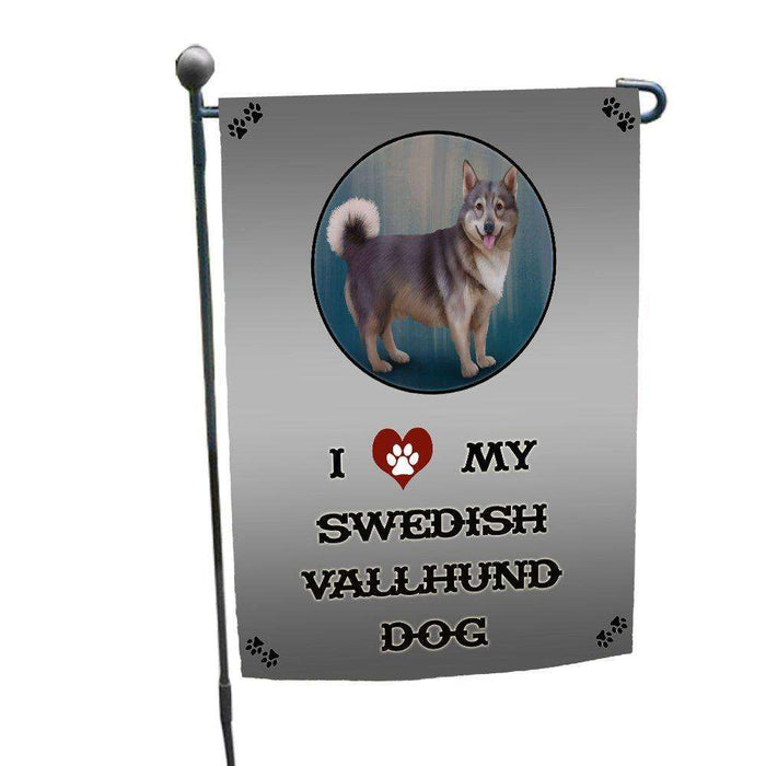 I love My Swedish Vallhund Dog Garden Flag