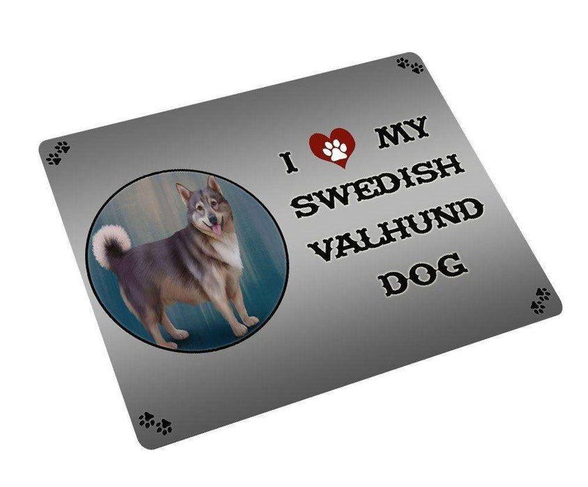 I love My Swedish Vallhund Dog Large Refrigerator / Dishwasher Magnet D247